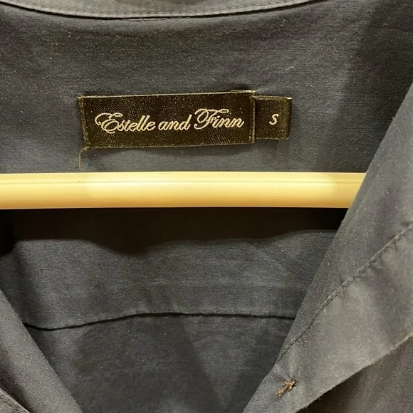 Casual Navy Blue Shirt Dress - Picture 2 of 4